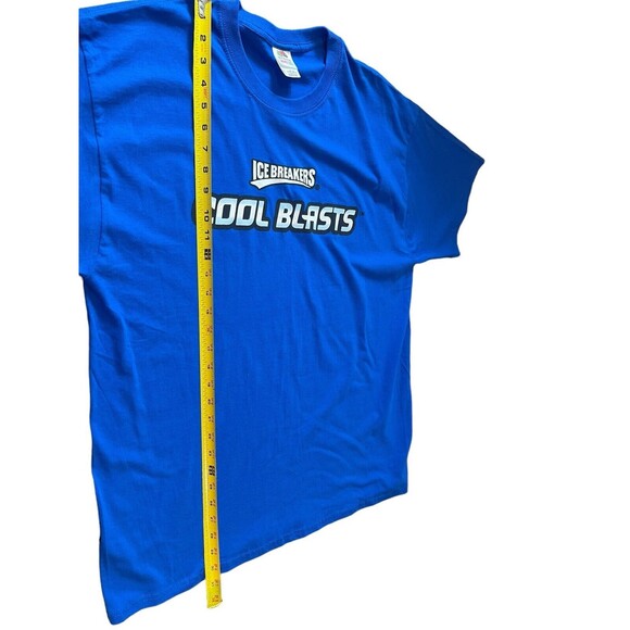 90s Y2K Inspired Ice Breakers Cool Blast Mints Blue Graphic Tshirt XL - Picture 7 of 9